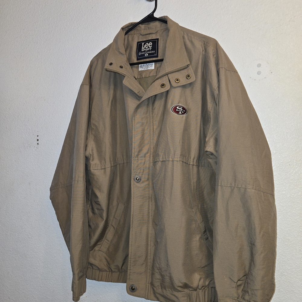 SF Lee Sport Genuine Casualwear Men's Tan Windbreaker Jacket